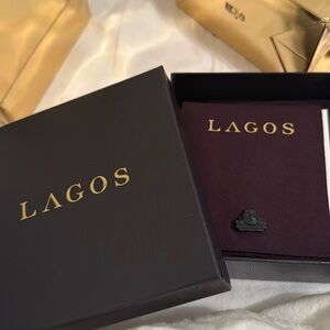 Lagos Luna caviar pearl stud earrings